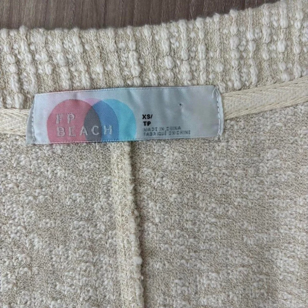 Free‎ People Beach Oasi cream cardigan with pockets size XS